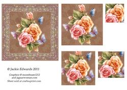 Beautiful Roses Pyramid Card Front
