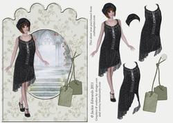 1920's Lady Scallop Top Card Front