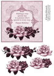 Antique Roses with Verse 6x6 Card