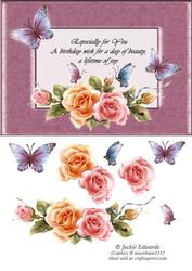 Butterflies and Flowers Border with Verse