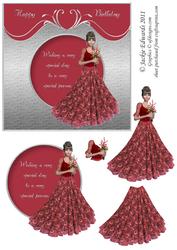 6x6 Card Front with Lady and Sentiment
