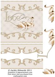 Love Swans 6x6 Card