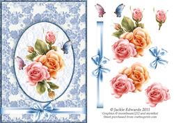 Framed Roses with Bow