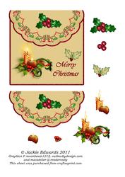 Christmas Candle Envelope Card