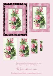 Pink Roses Pyramid Topper