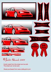 Red Racing Car Pyramid