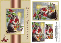 Christmas Cat Card Front