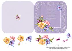 Decorative Border with Flowers