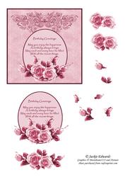 Glowing Roses Butterfly Pink