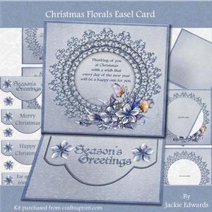 Christmas Florals Easel Card Kit