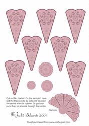 Dusky Pink Floral Fan Sheet