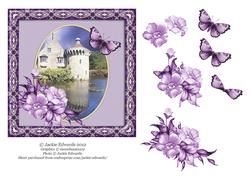 Scotney Castle 2 with Flowers and Butterfly