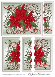 Poinsettia with Flourishes Wavey Side Stacker