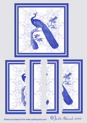 Blue Peacock Wavey Edge