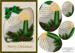 Christmas Scroll with Green Bow
