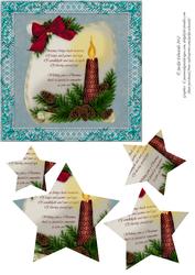 Lace Frame with Candles and Bow