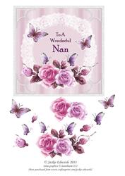 Lace Roses and Butterflies for Nan
