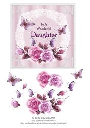 Lace Roses and Butterflies for Daughter