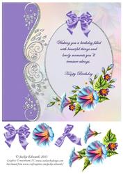 Morning Glory with Verse and Bow