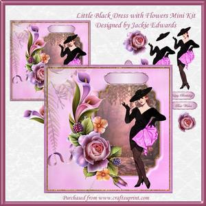 Little Black Dress with Flowers Mini Kit
