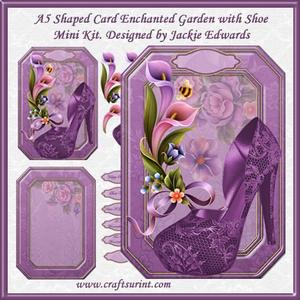 A5 Shaped Card Enchanted Garden with Shoe Mini Kit