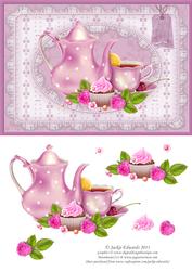 Tea and Cake with Decoupage