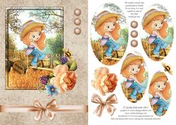 Country Girl with English Roses