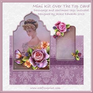 Victorian Lady with Flowers Over the Top Mini Kit