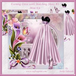 Evening Dress with Matching Shoes #1 Mini Kit