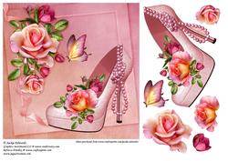 Butterfly Shoe Roses and Beads