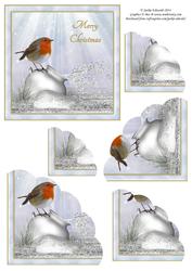 Christmas Robin Corner Stacker
