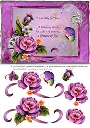 Enchanted Garden with Butterfly and Verse