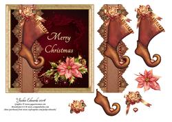 Xmas Stocking and Poinsettia