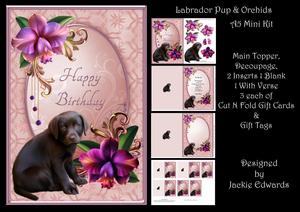 Labrador Pup & Orchids Mini Kit