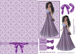 Pretty Lady Topper with Matching Card Front