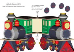 Train Shaped Quick Card