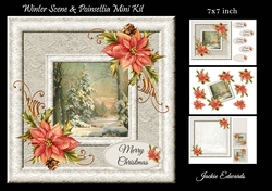 Winter Scene & Poinsettia Mini Kit