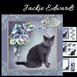 Grey Cat & Porcelain Roses Mini Kit