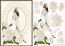 1950s Elegant Lady with Roses