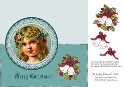 Christmas Girl in Lace Over the Edge