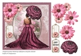 Parasol Lady & Pink Flowers