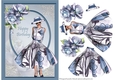 A5 Blue Lady With Porcelain Roses