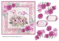 Watercolour Pink Flamingos And Roses