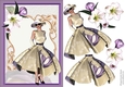 A5 Purple Lady With Flowers Without Wording