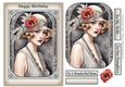 1920s Flapper Girl In Grey