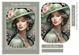 A5 Vintage Lady In Green