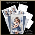 Art Deco Stand Up Card 04 Little Girl with Teddy Mini Kit