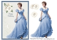 A5 Lady In Blue With White Flowers