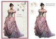 A5 Lady In Pink With White Flowers