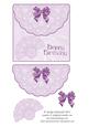 Scalloped Edged Envelope Style Card with Fan and Bow 2